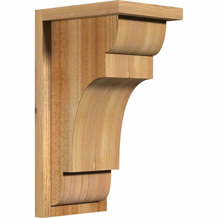 Ekena Millwork New Brighton Rough Sawn Corbel w/Backplate, Western Red Cedar, 8"W x 10"D x 18"H COR08X10X18NEB01RWR